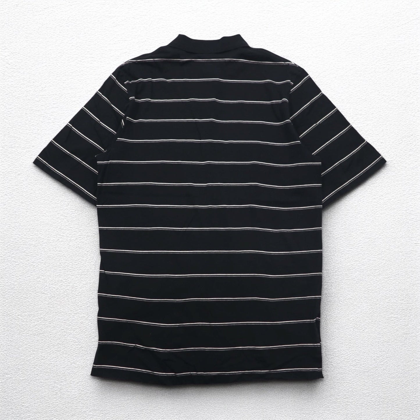 POLO GOLF RALPH LAUREN ピマコットン ポロシャツ M ブラック ボーダー スモールポニー刺繍 ペルー製