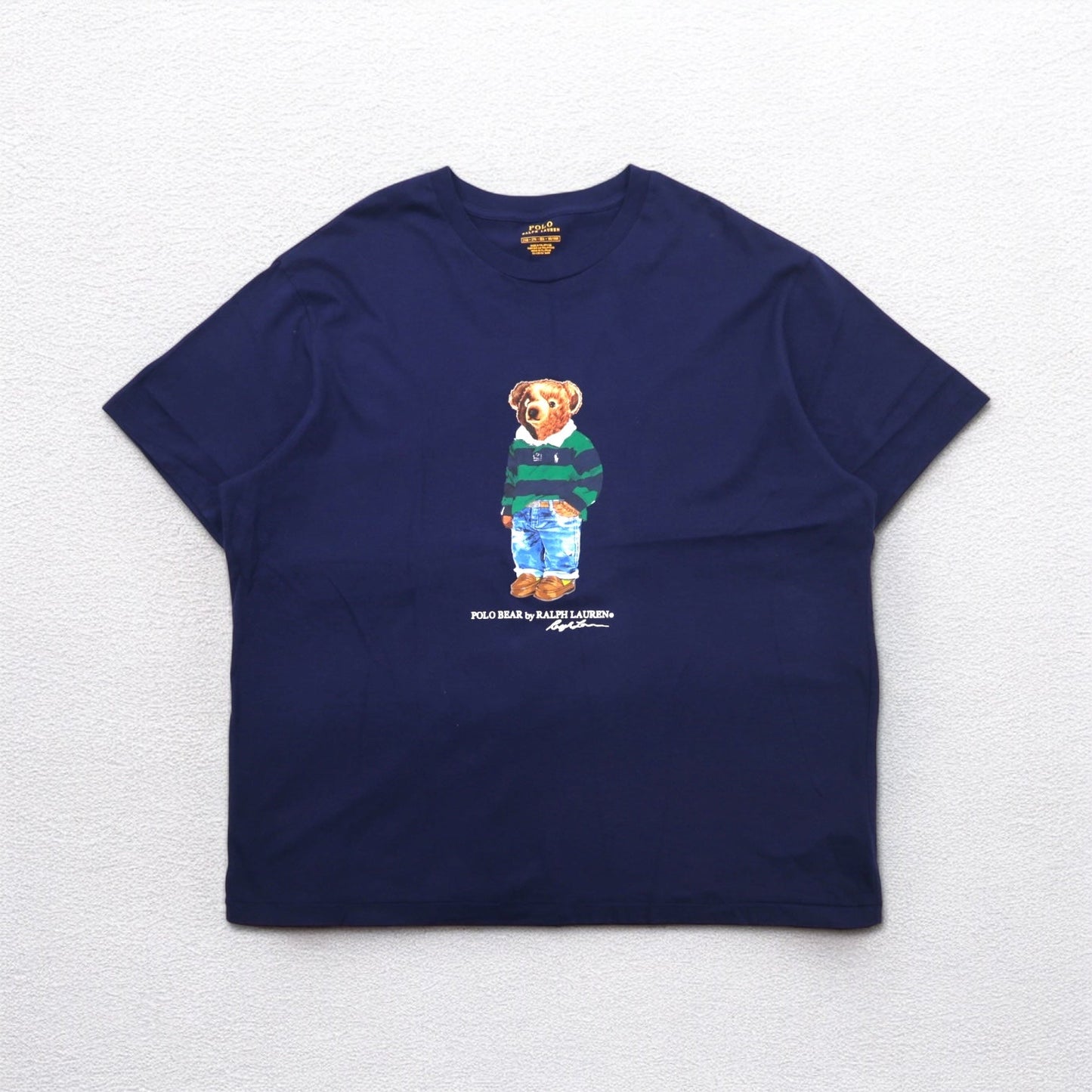 POLO RALPH LAUREN ポロベア Tシャツ 2XL ネイビー コットン POLO BEAR ビッグサイズ