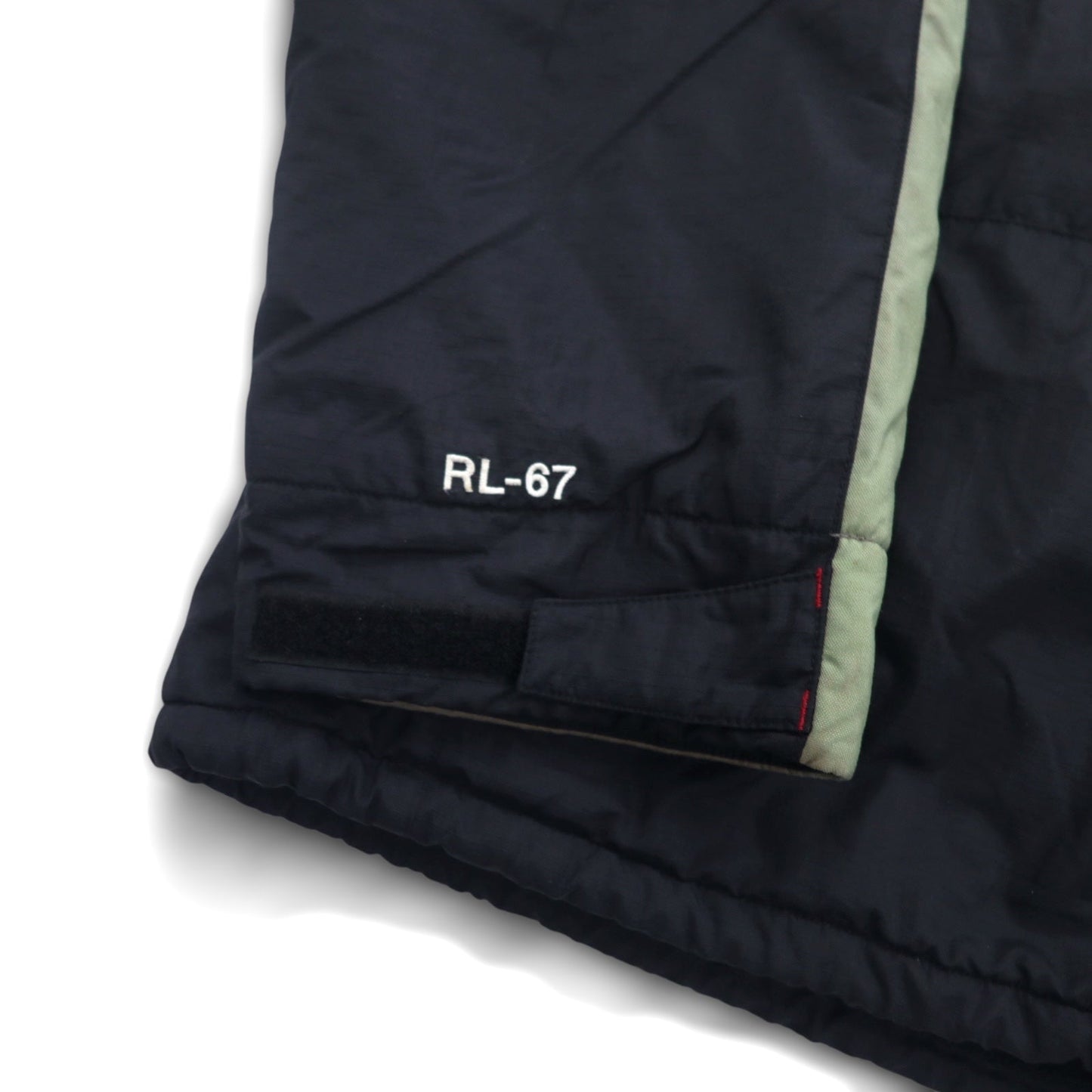 POLO JEANS Co. RALPH LAUREN 90年代 フード収納式 マウンテンパーカー L グリーン ブラック ナイロン リップストップ