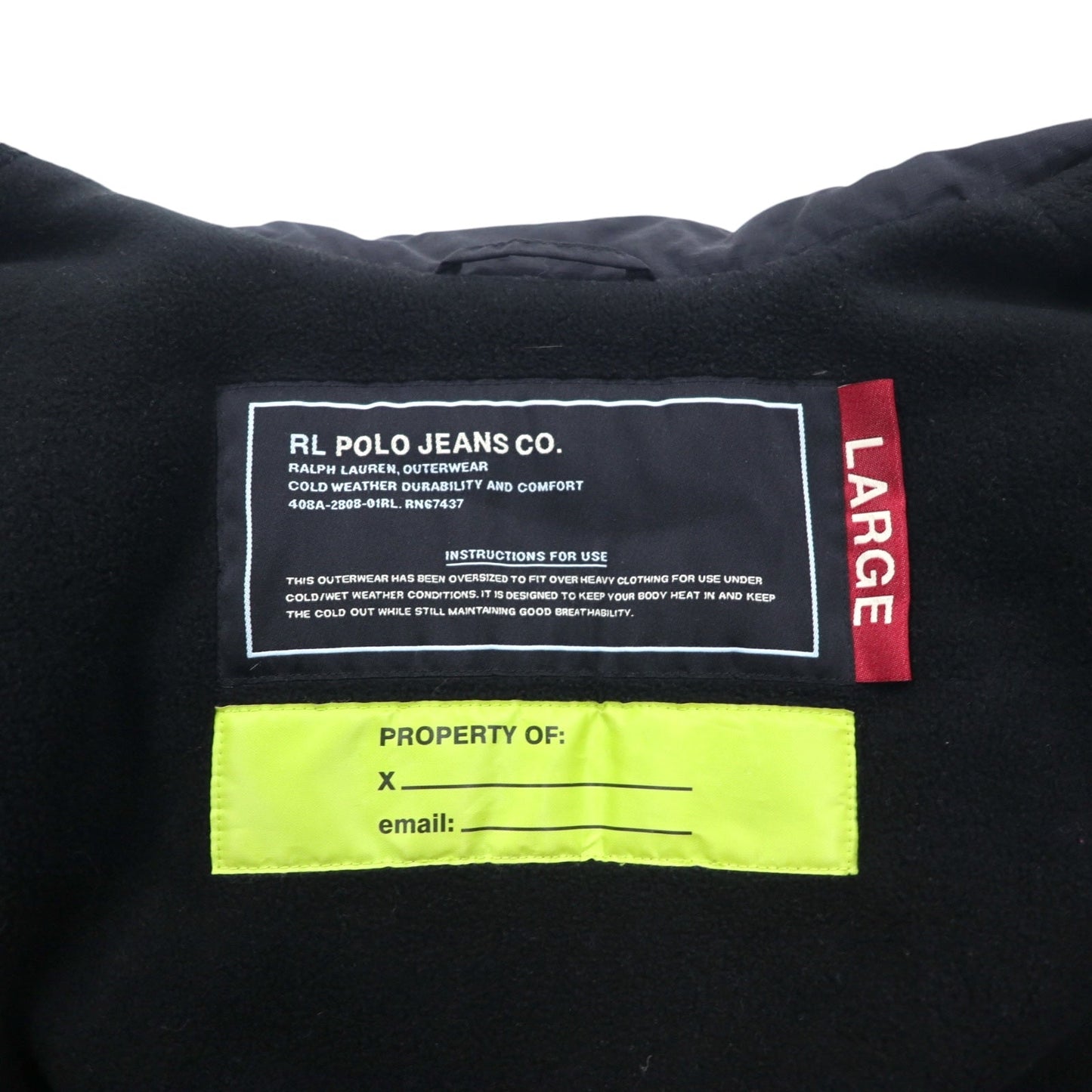 POLO JEANS Co. RALPH LAUREN 90年代 フード収納式 マウンテンパーカー L グリーン ブラック ナイロン リップストップ