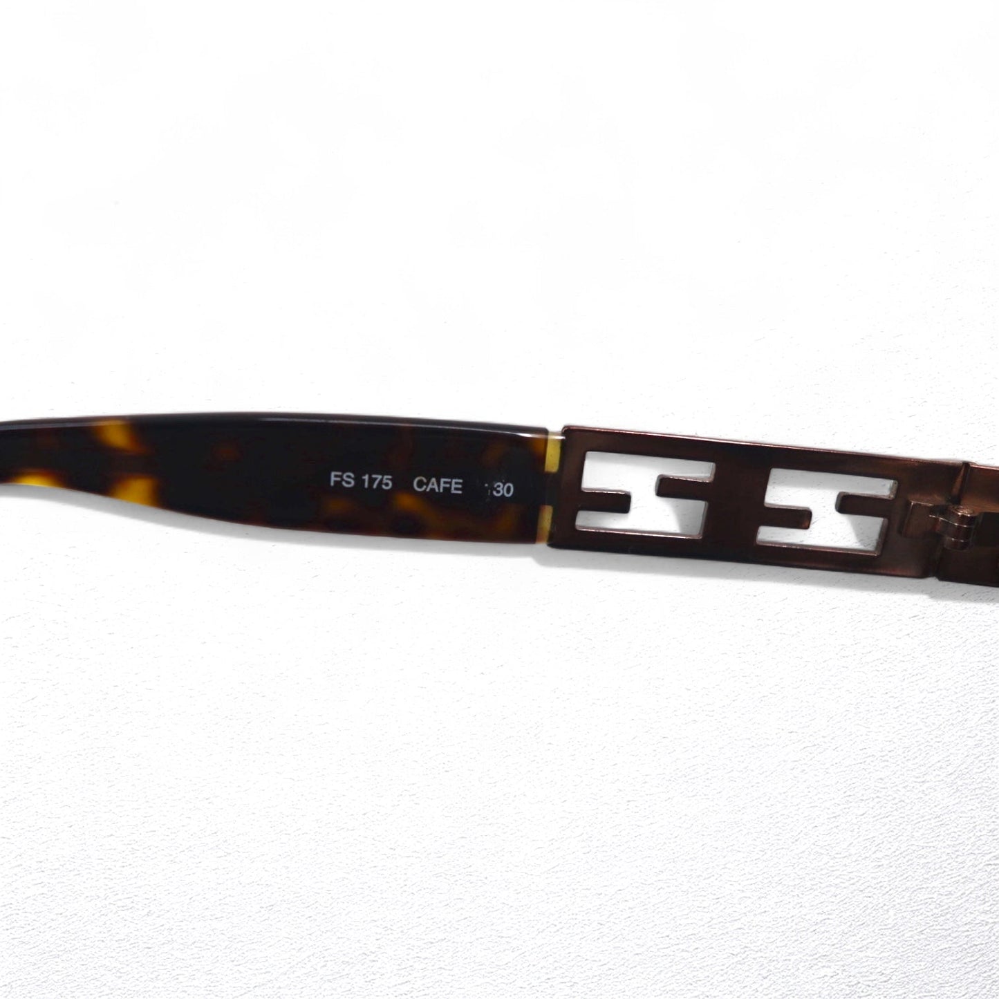 FENDI ヴィンテージ オーバル サングラス 130 メタルフレーム ベッコウ ズッカ FS175 CAFE イタリア製