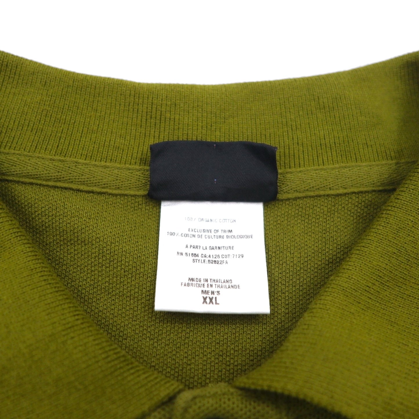 patagonia オーガニックコットン ポロシャツ 2XL カーキ 鹿の子 ワンポイントロゴ刺繍 52822