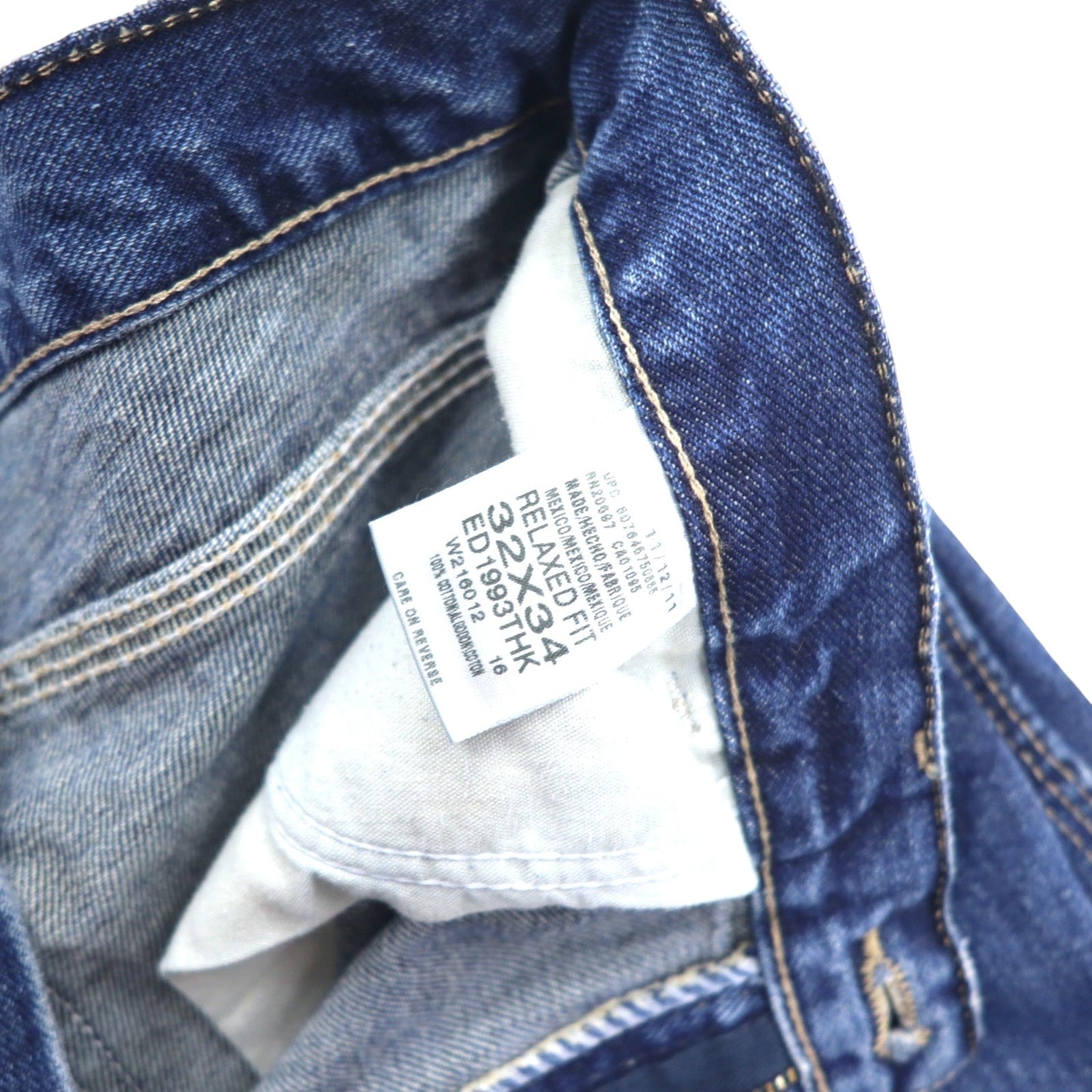 Dickies リラックスフィット RELAXED FIT デニム ペインターパンツ 32 ブルー コットン ED1993THK メキシコ製