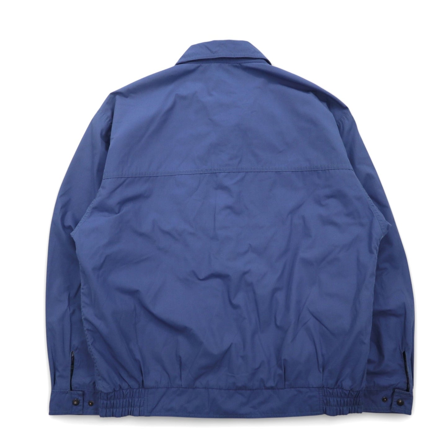 K-WAY フランス製 80年代 ユーロ ワーク ジャケット L ブルー ポリエステル コットン 裏地チェック