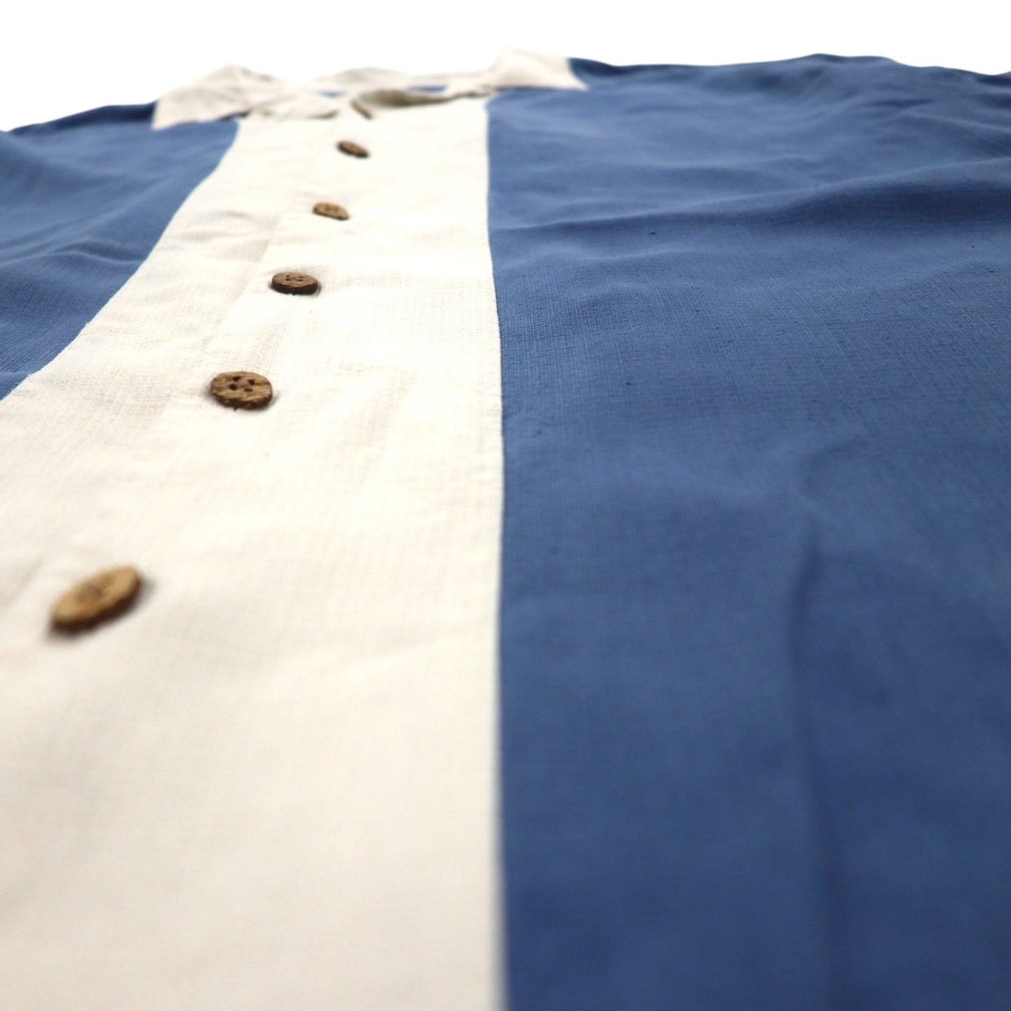 Island Shores シルク 半袖 オープンカラーシャツ 開襟 アロハシャツ 2XL ブルー ボックスシルエット ウォッシャブル