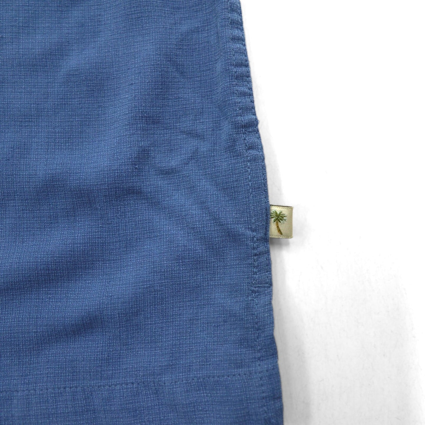 Island Shores シルク 半袖 オープンカラーシャツ 開襟 アロハシャツ 2XL ブルー ボックスシルエット ウォッシャブル