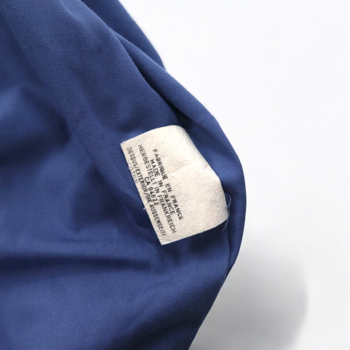 K-WAY フランス製 80年代 ユーロ ワーク ジャケット L ブルー ポリエステル コットン 裏地チェック