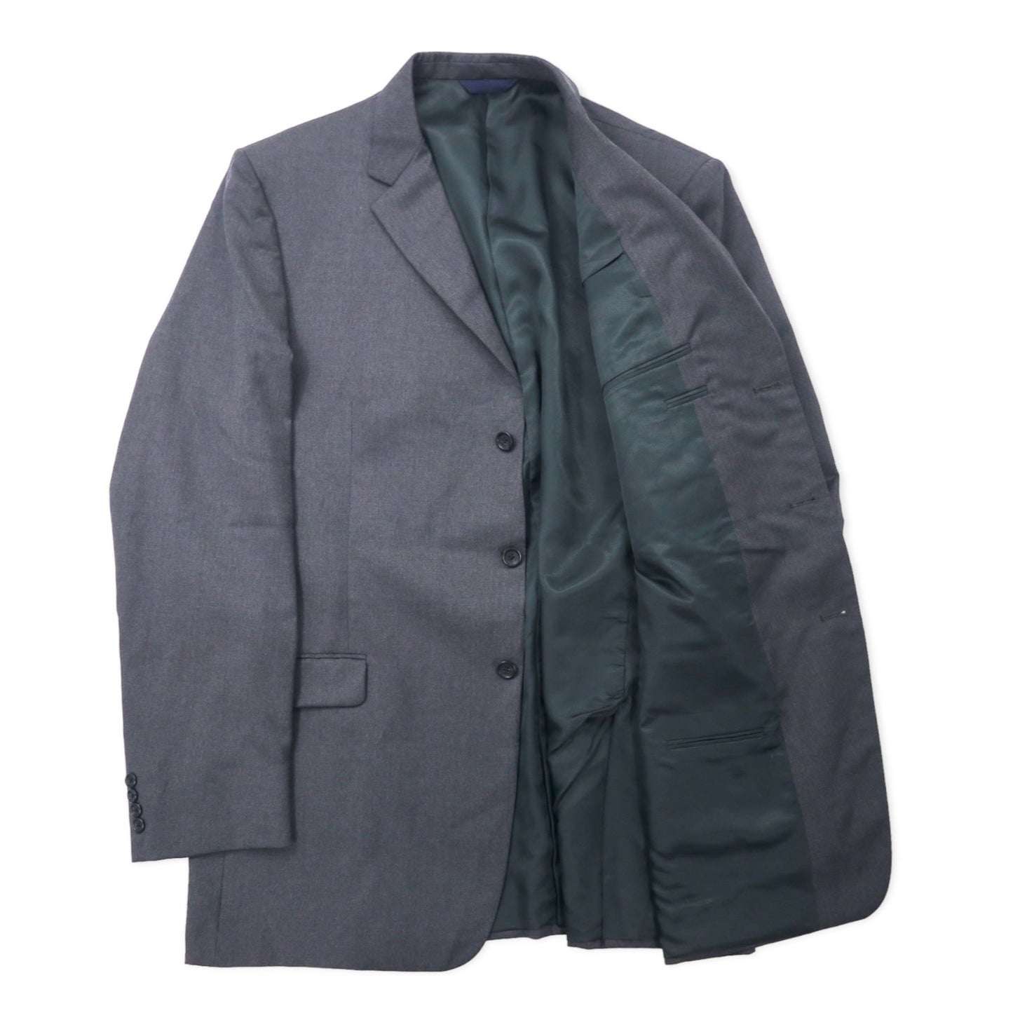 BURBERRY USA製 3B テーラードジャケット XL グレー ウール