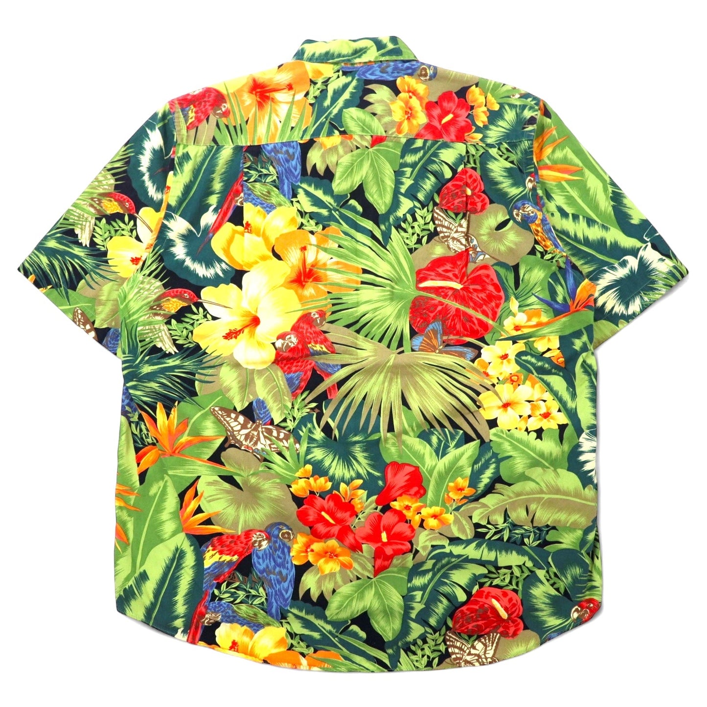 nautica 90年代 アロハシャツ M マルチカラー コットン 花柄 ボタニカル