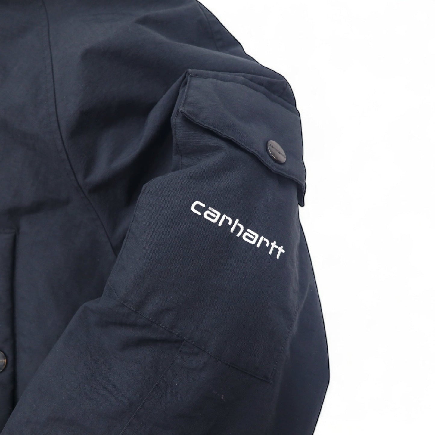 carhartt N-3B ダウンジャケット L ブラック ナイロン 中綿 ファー着脱式 ドローコード ダブルジップ ANCHORAGE PARKA