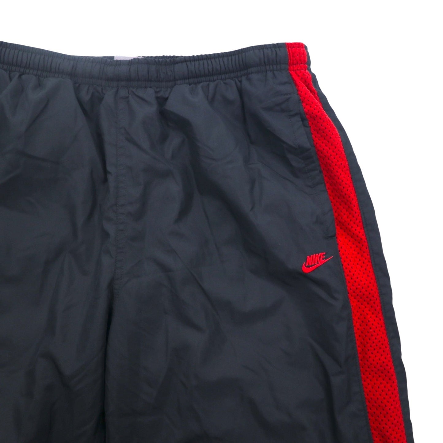 NIKE 00年代 ウーブン トラックパンツ ジャージ XL ブラック レッド サイドライン