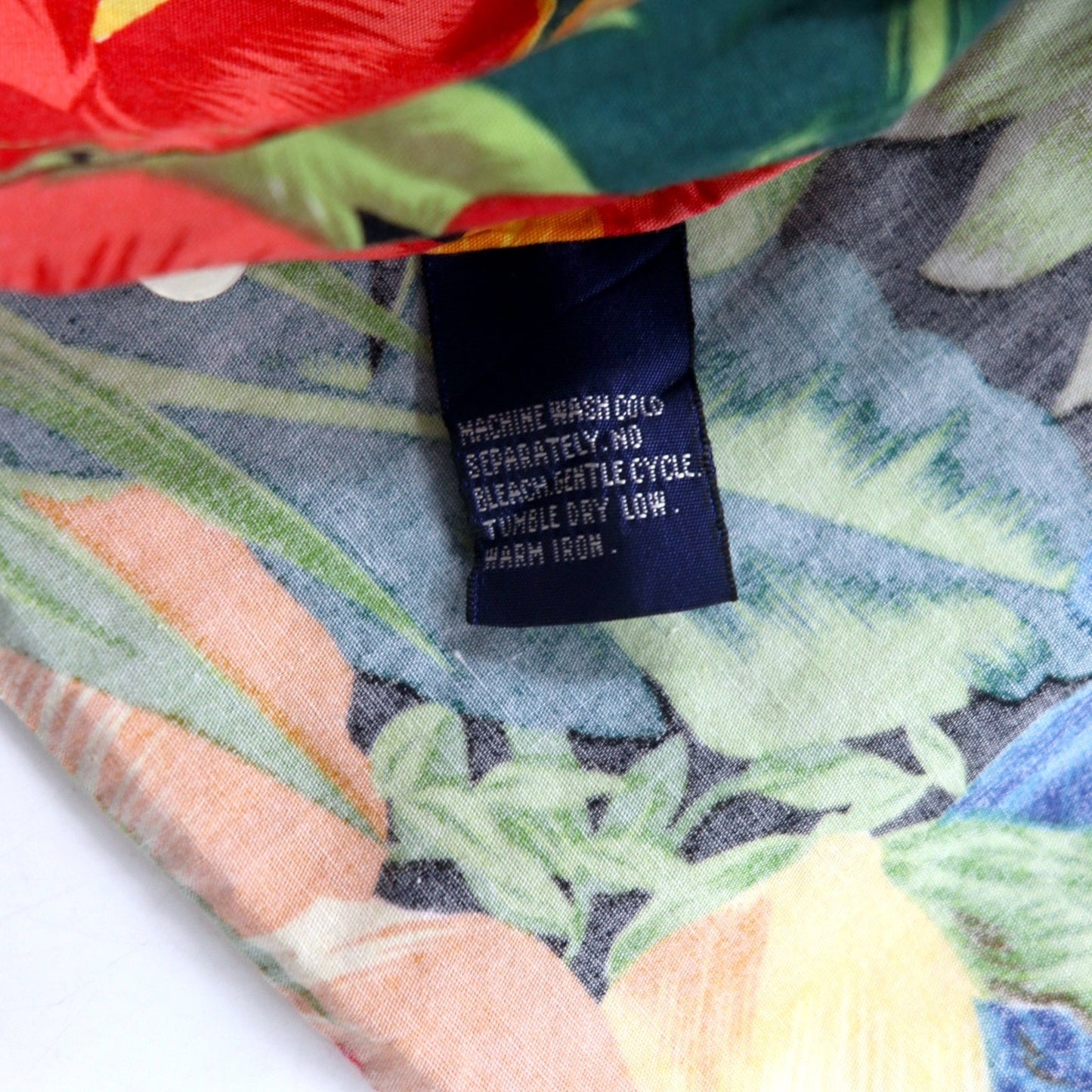 nautica 90年代 アロハシャツ M マルチカラー コットン 花柄 ボタニカル