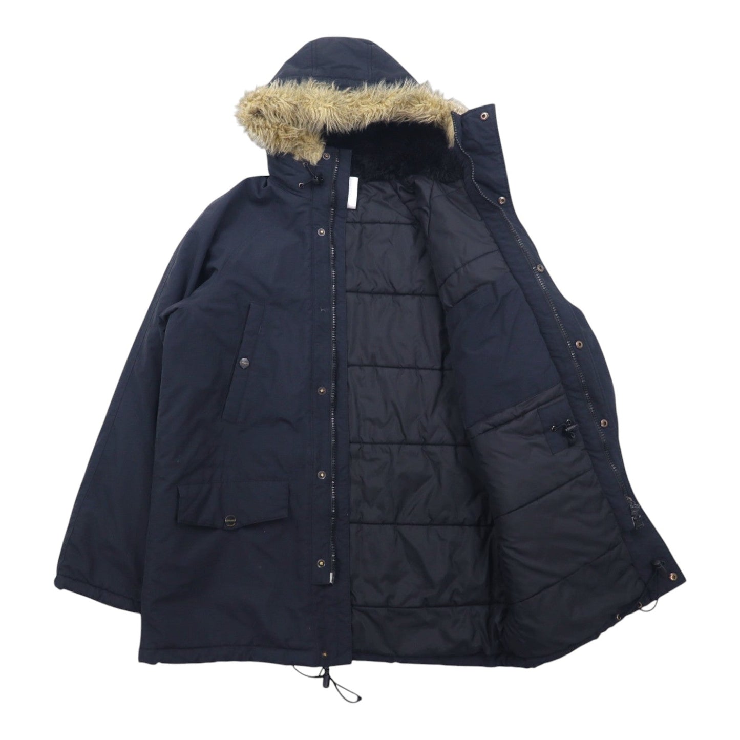 carhartt N-3B ダウンジャケット L ブラック ナイロン 中綿 ファー着脱式 ドローコード ダブルジップ ANCHORAGE PARKA