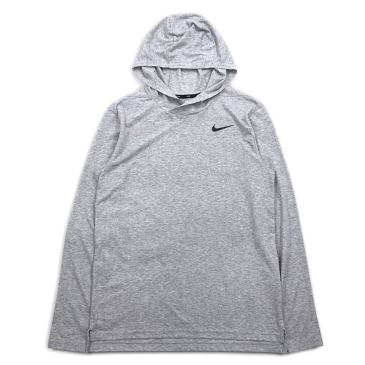 NIKE ドライフィット パーカー ロングスリーブTシャツ M グレー L/S Hooded Training Top AO7579-012