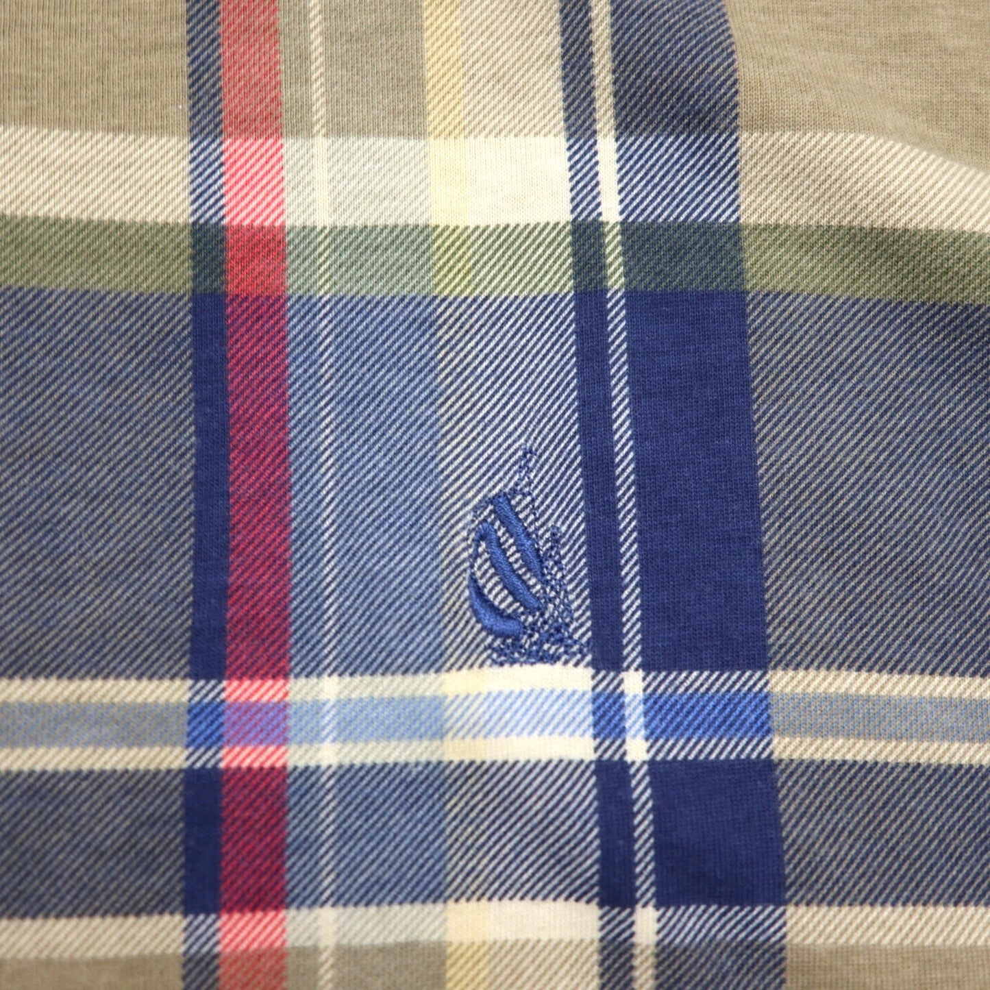 nautica 90年代 ポロシャツ XL ネイビー チェック コットン ワンポイントロゴ刺繍