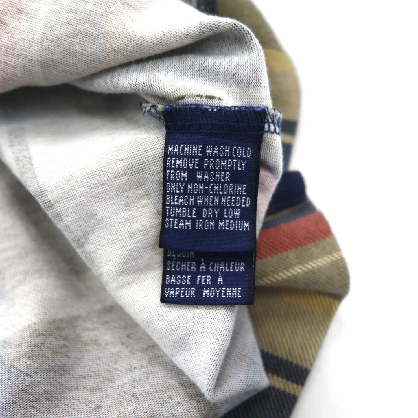 nautica 90年代 ポロシャツ XL ネイビー チェック コットン ワンポイントロゴ刺繍