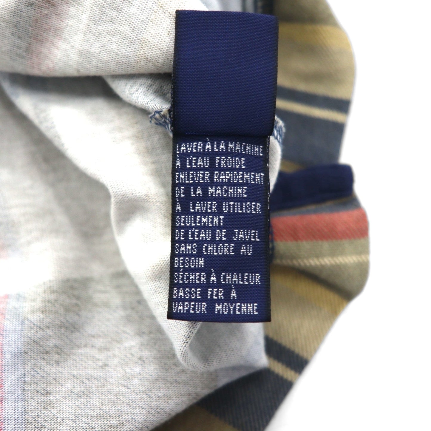 nautica 90年代 ポロシャツ XL ネイビー チェック コットン ワンポイントロゴ刺繍