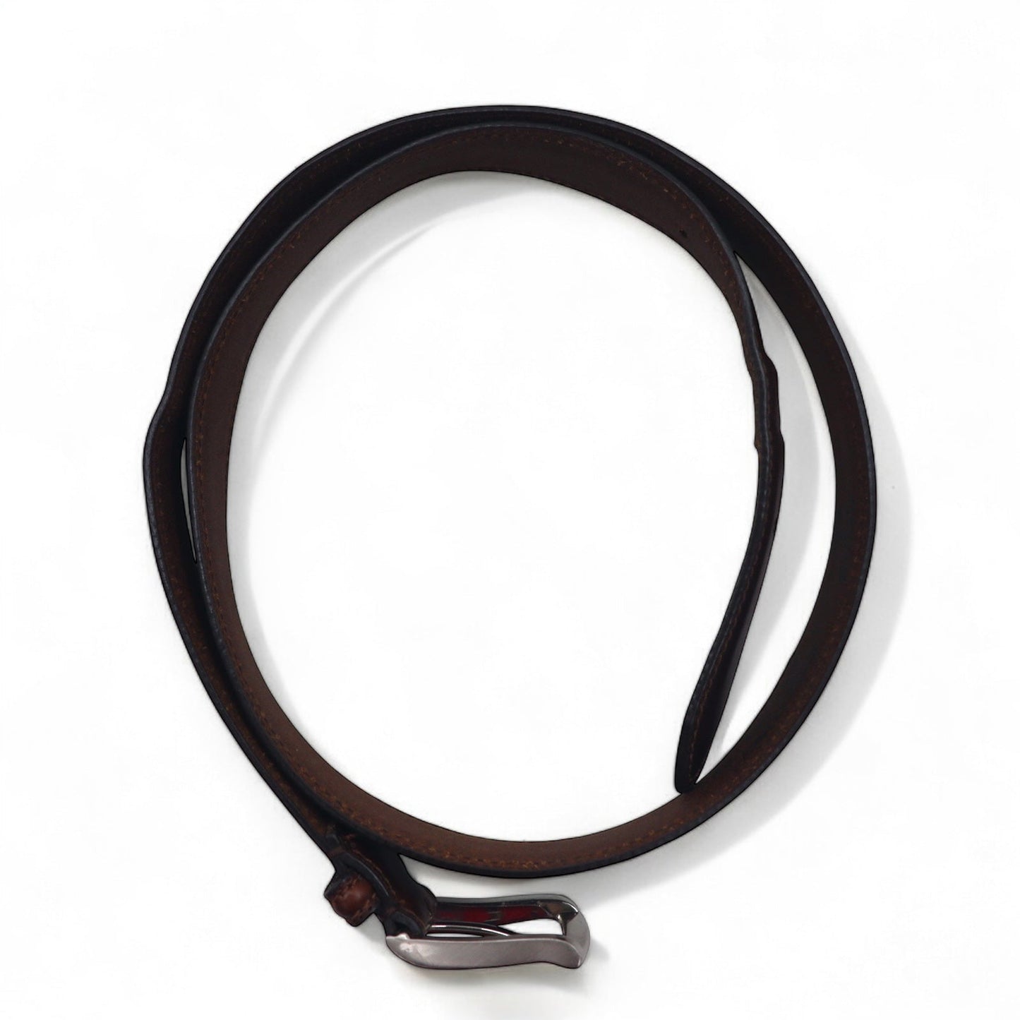 DOCKERS ( Levi's ) レザーベルト 46 / 115 ブラウン 17DK0298 シルバー バックル