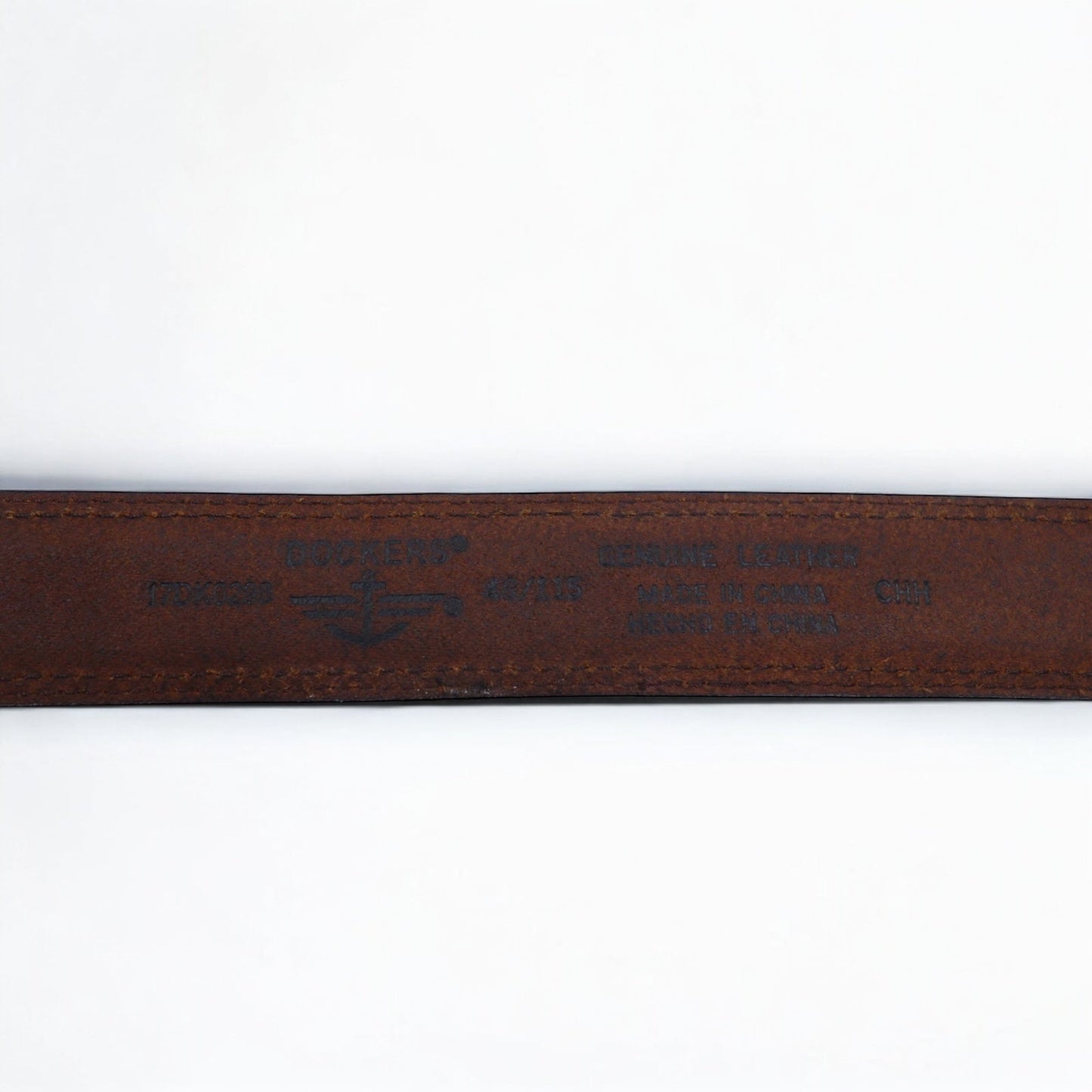 DOCKERS ( Levi's ) レザーベルト 46 / 115 ブラウン 17DK0298 シルバー バックル