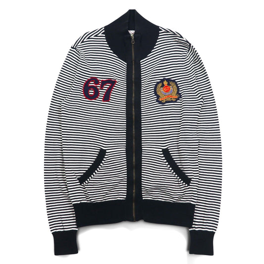 POLO JEANS COMPANY RALPH LAUREN ドライバーズニット フルジップ カーディガン L ボーダー TALONジップ