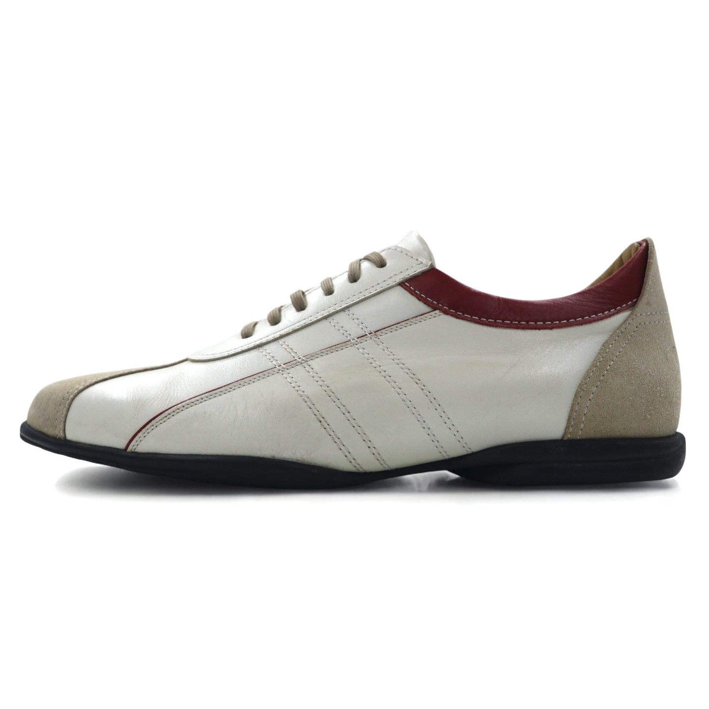 BURBERRY レザースニーカー 26.5cm ホワイト 牛革 スエード BU1390
