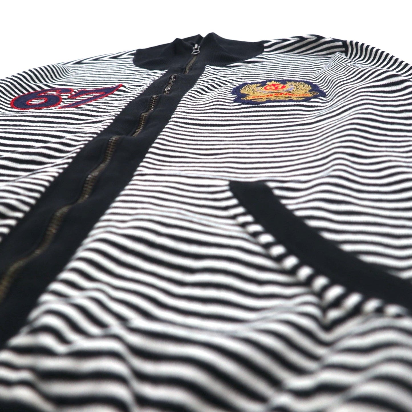 POLO JEANS COMPANY RALPH LAUREN ドライバーズニット フルジップ カーディガン L ボーダー TALONジップ