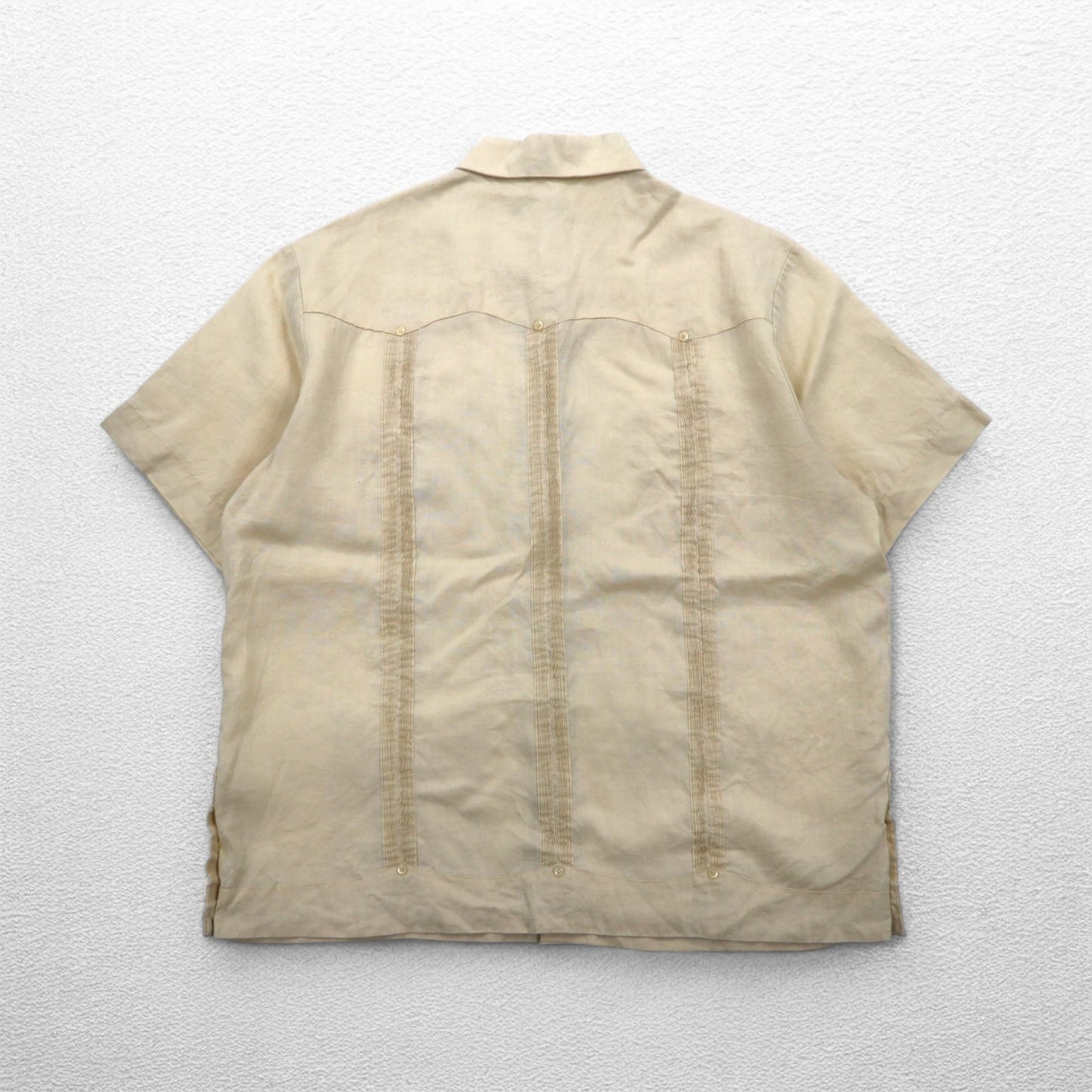 MOJITO COLLECTION リネン キューバシャツ 3XL ベージュ ボックスシルエット マルチポケット