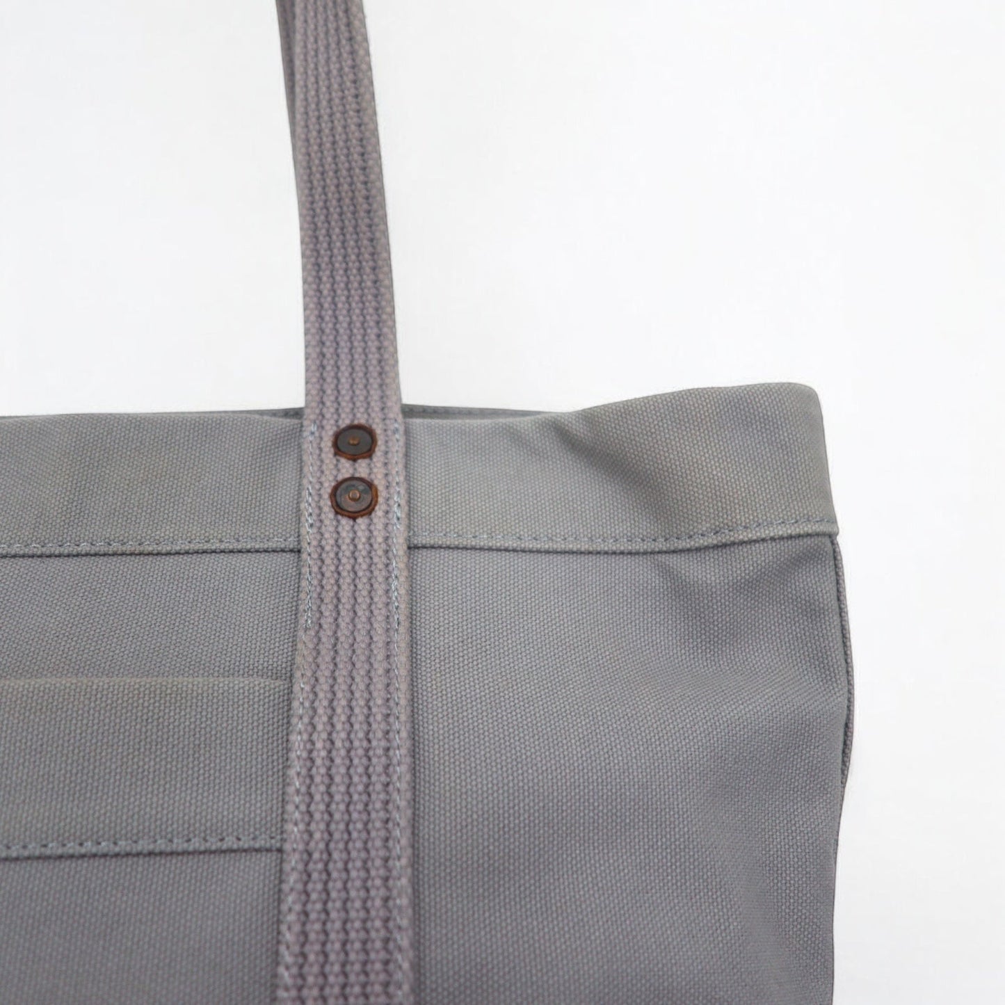 POLO RALPH LAUREN キャンバス トートバッグ グレー コットン ビッグポニー刺繍