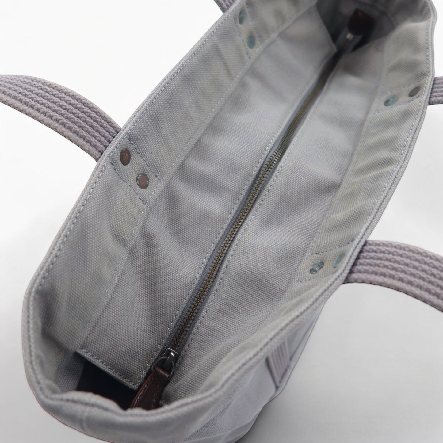 POLO RALPH LAUREN キャンバス トートバッグ グレー コットン ビッグポニー刺繍