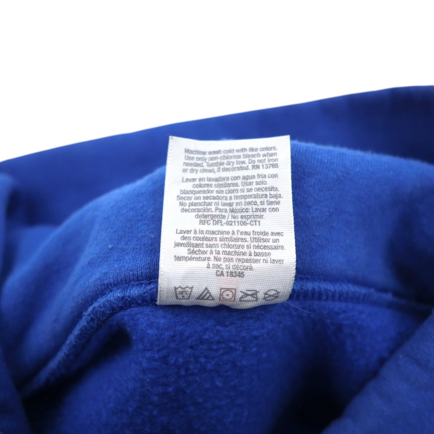 JERZEES カレッジプリント プルオーバーパーカー L ブルー コットン HEMPFIELD SPARTANS TRACK