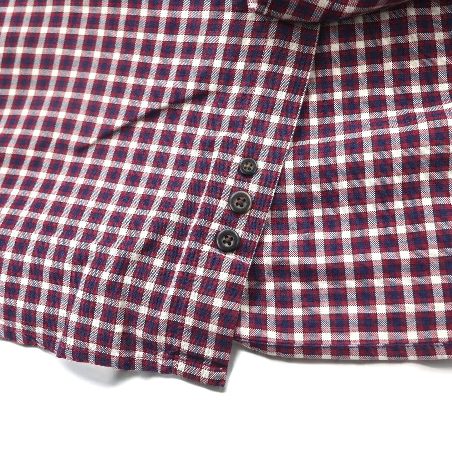 Eddie Bauer 90年代 ビッグサイズ ボタンダウンシャツ L レッド チェック コットン