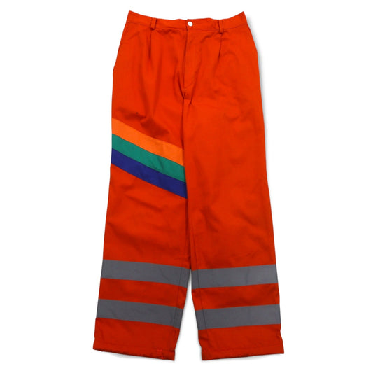 Vintage Euro Work Pants CIV S.A ユーロ ワークパンツ M オレンジ リフレクター