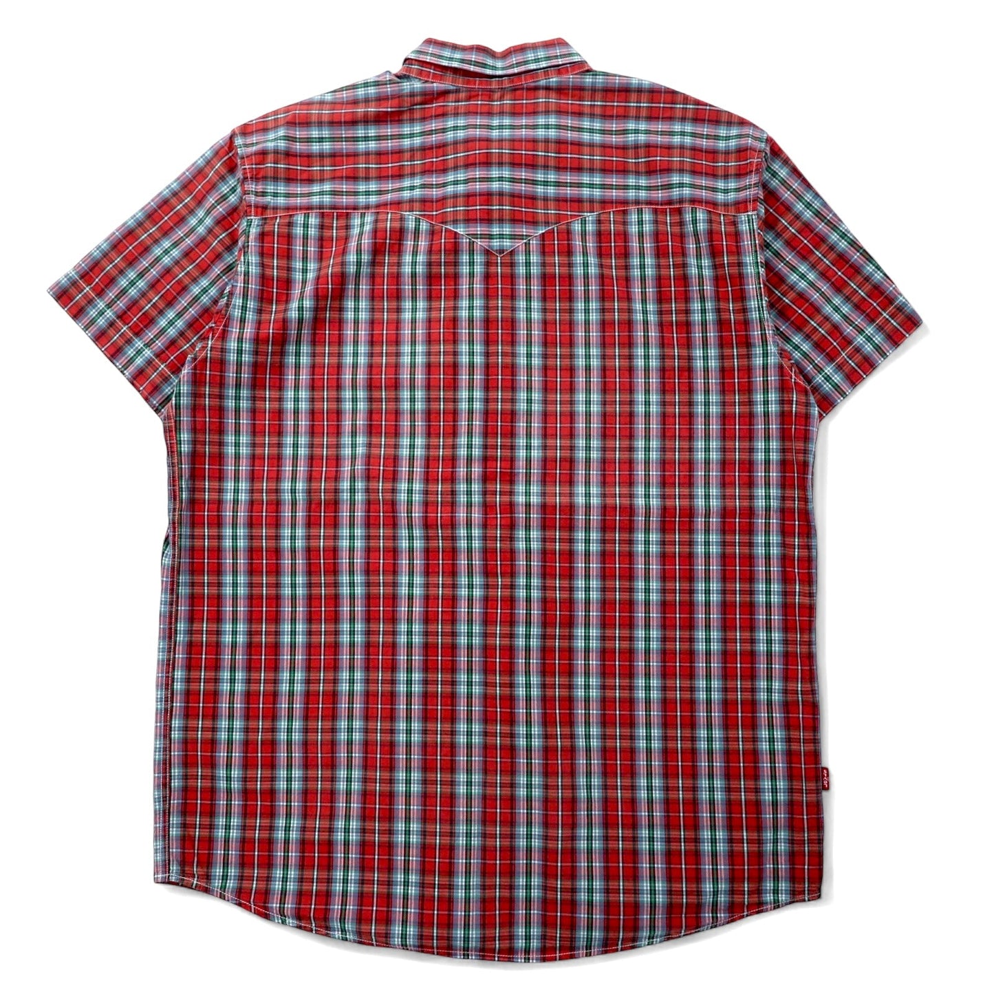 LEVI STRAUSS & Co. ユーロリーバイス クラシックフィット 半袖 シャツ XL レッド チェック コットン Button Replacement