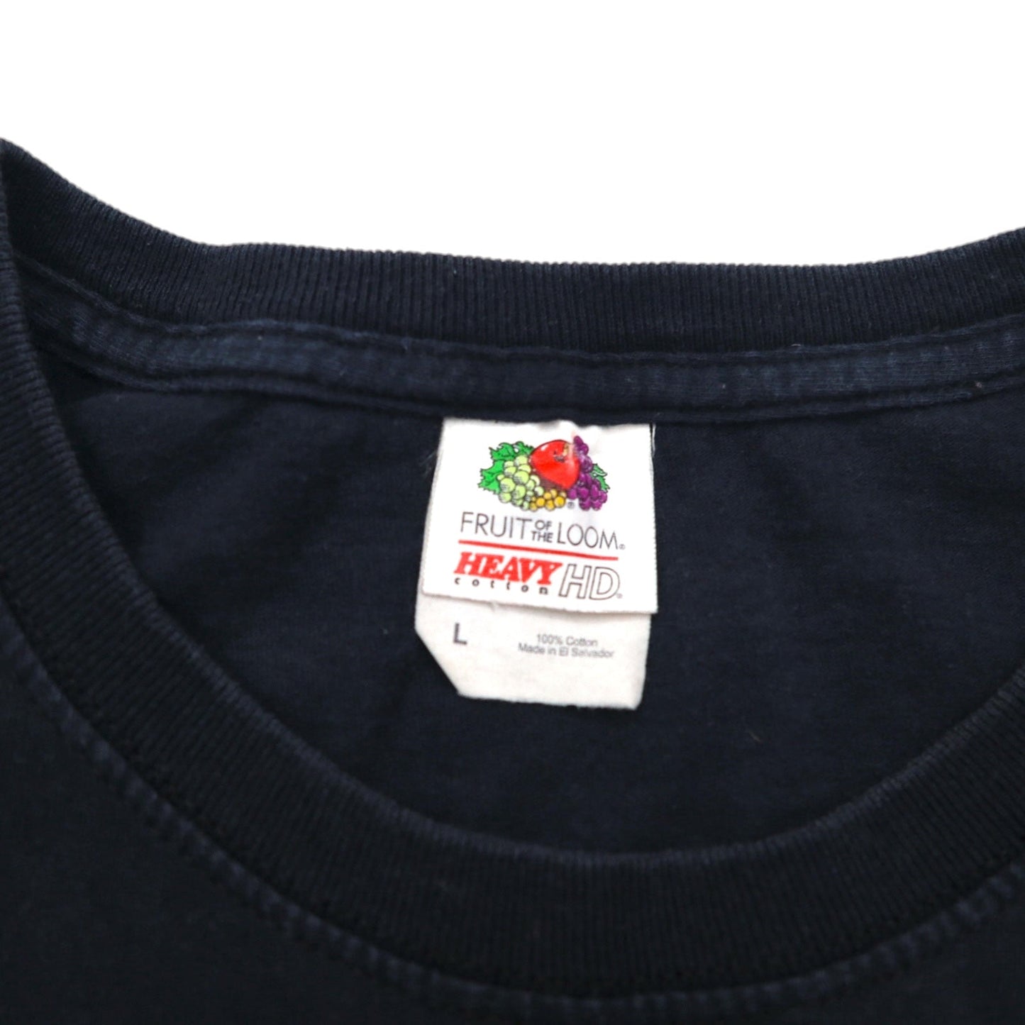 FRUIT OF THE LOOM 00年代 スカル プリント Tシャツ L ブラック コットン ファイヤー スピリット