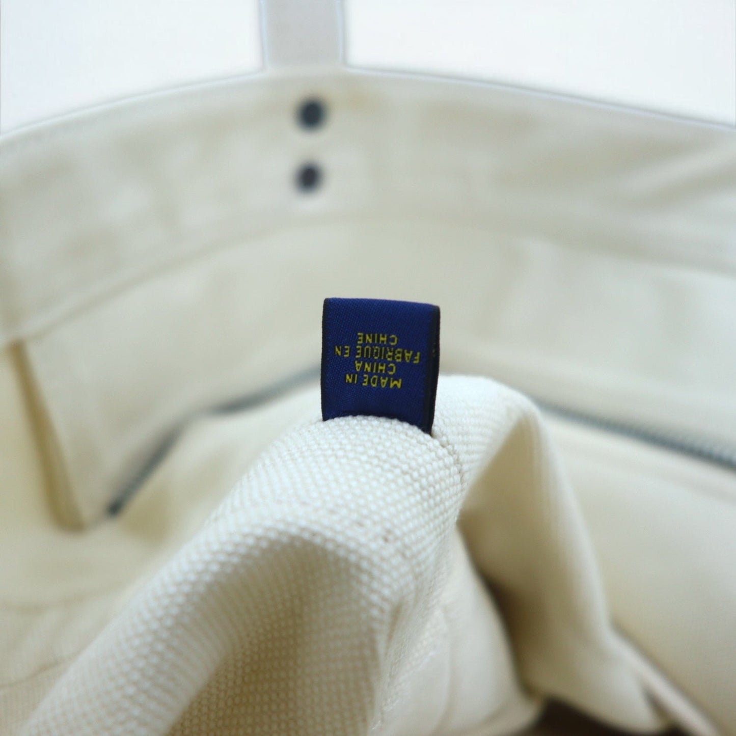 POLO RALPH LAUREN キャンバス トートバッグ ホワイト コットン ビッグポニー刺繍