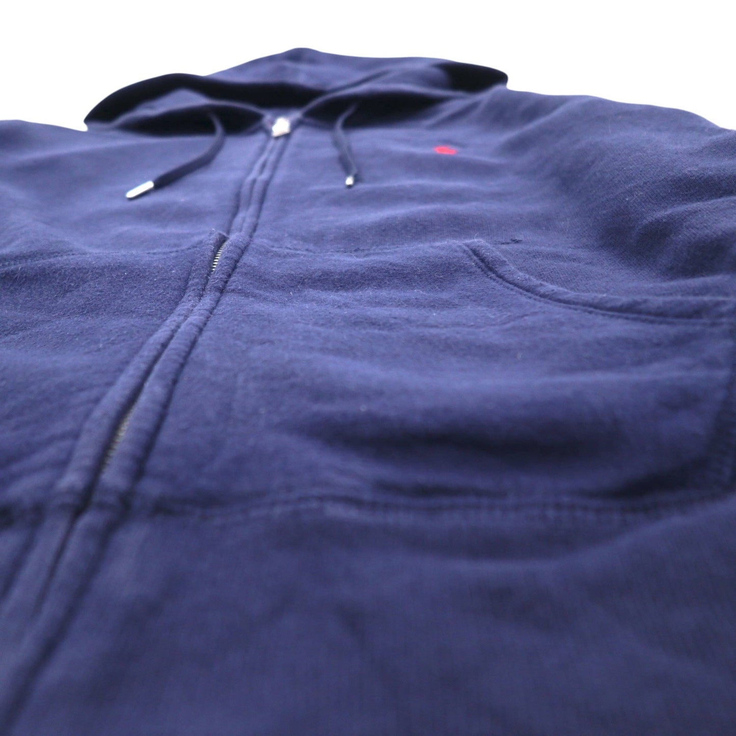 POLO RALPH LAUREN フルジップパーカー L ネイビー コットン スモールポニー刺繍 ダブルジップ