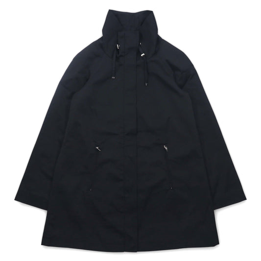 GALLERY スタンドカラー Aライン コート XS ブラック コットン ポリエステル