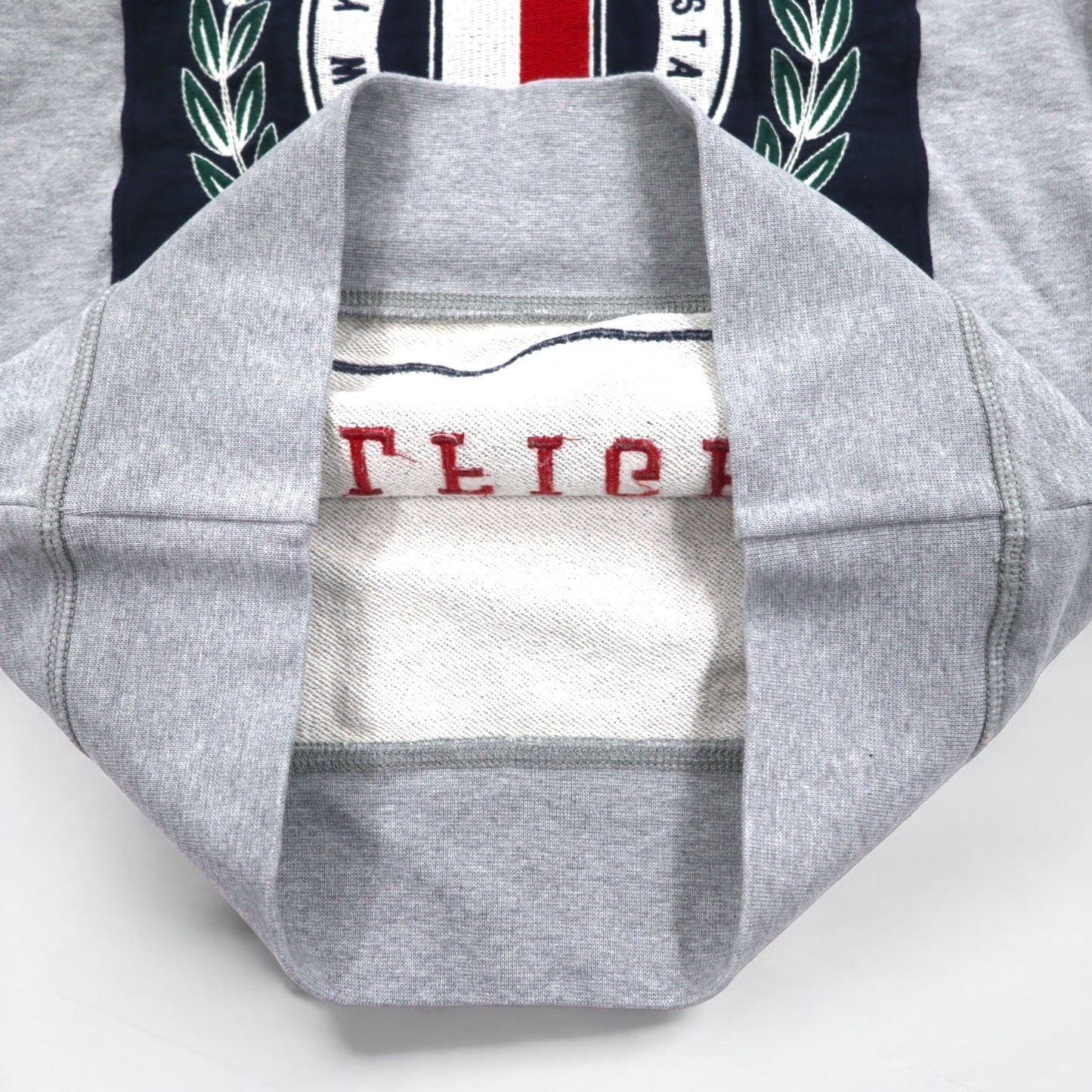 TOMMY HILFIGER プリント クルーネック スウェット S グレー コットン MW0MW09466