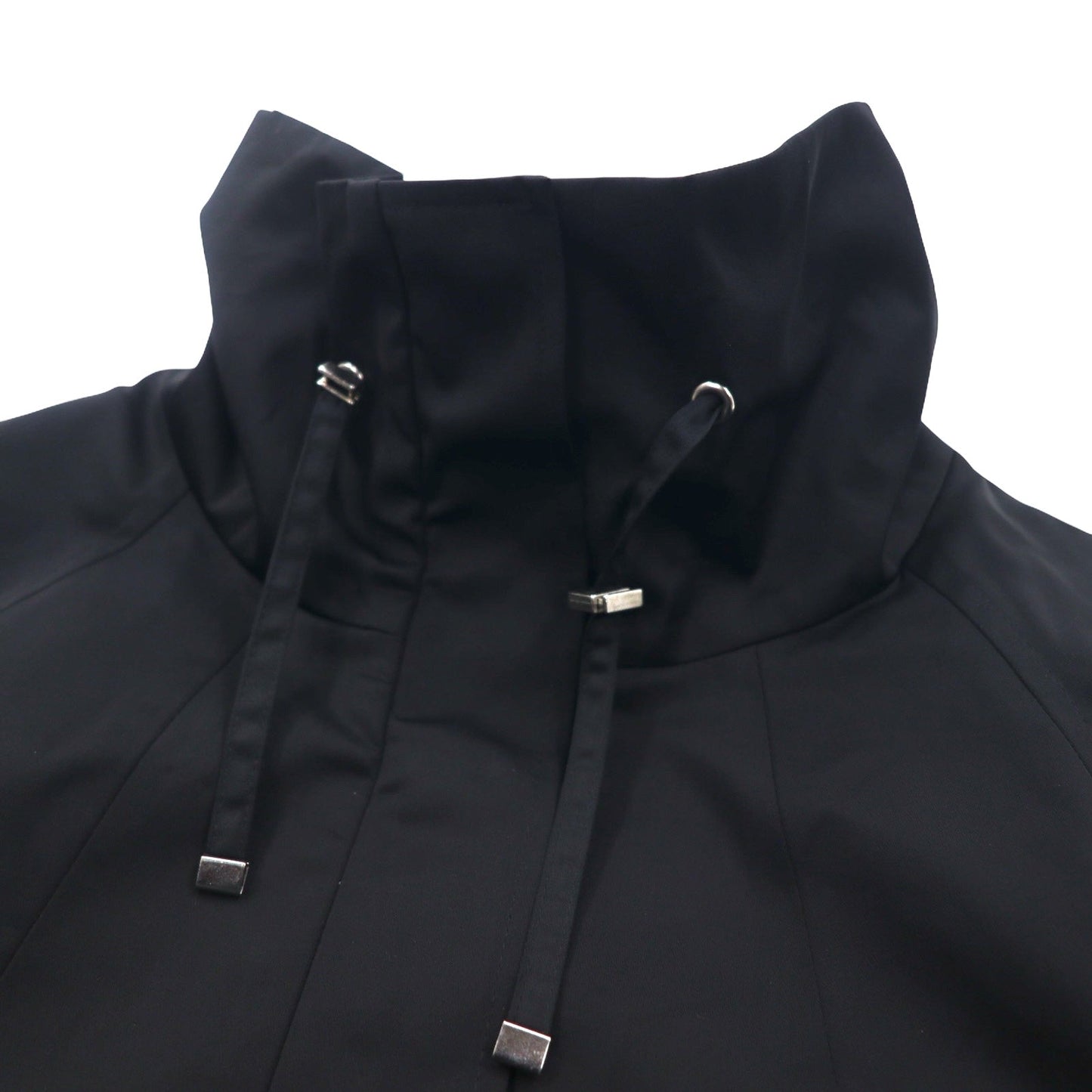 GALLERY スタンドカラー Aライン コート XS ブラック コットン ポリエステル