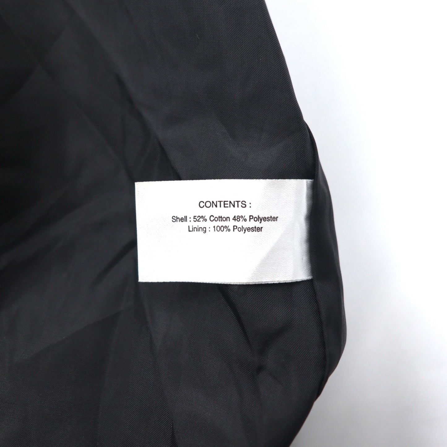 GALLERY スタンドカラー Aライン コート XS ブラック コットン ポリエステル