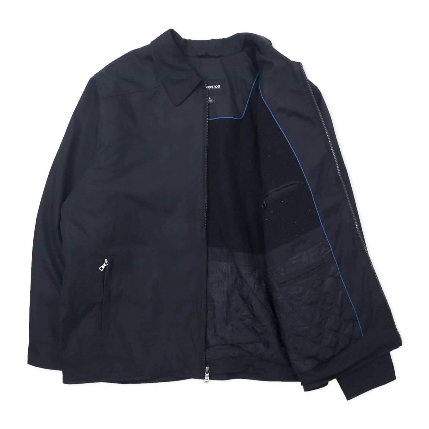 LONDON FOG スウィングトップ ハリントンジャケット L ブラック ポリエステル フリースライナー