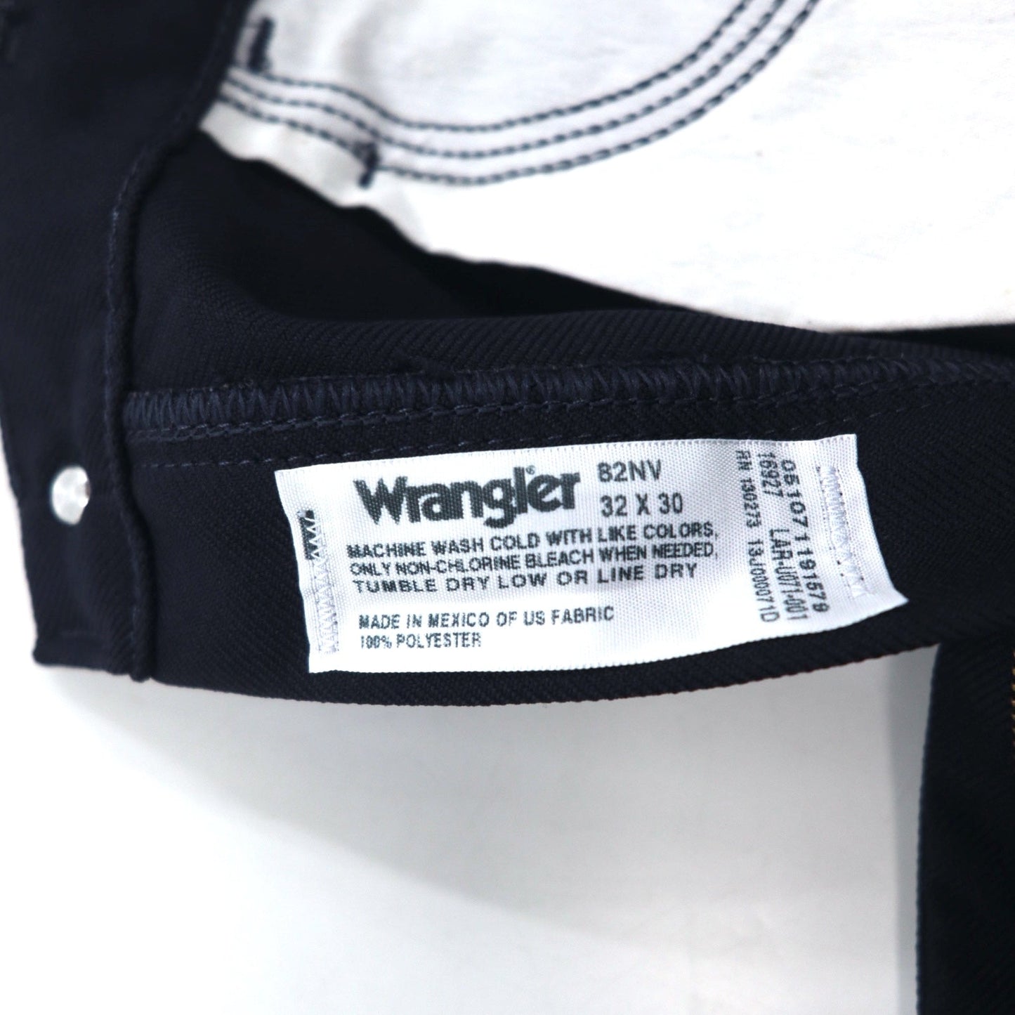 Wrangler 90年代 ランチャー ドレスジーンズ M ネイビー ポリエステル 82NV メキシコ製