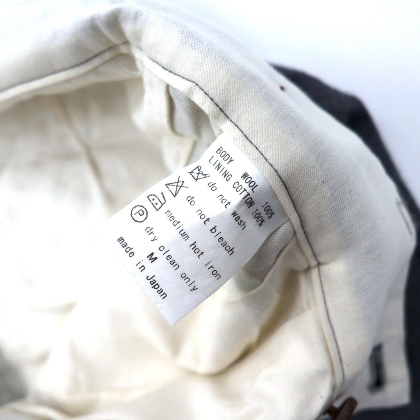 Digawel Works 2タック ワイドシルエット テーパード スラックスパンツ M グレー ウール サスペンダーボタン 日本製