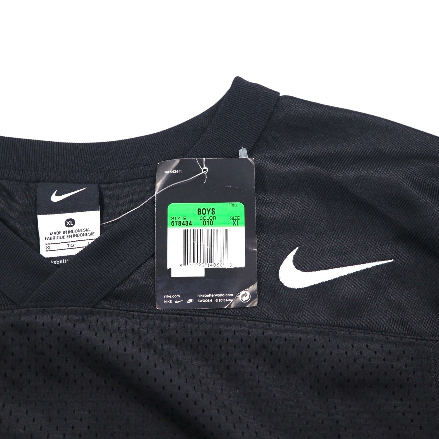 NIKE メッシュ ゲームシャツ XL ブラック ポリエステル スウォッシュ 678434-010 未使用品
