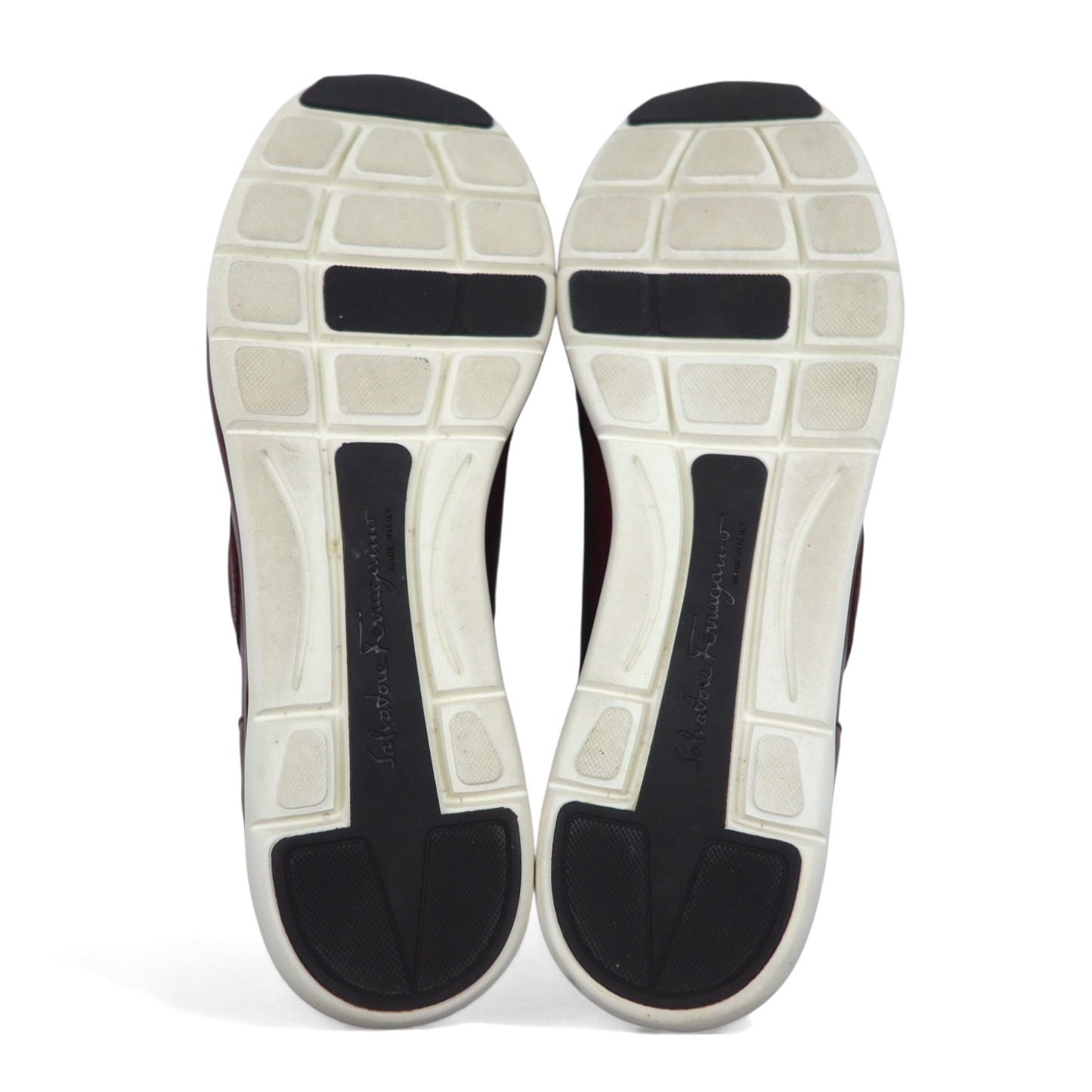 Salvatore Ferragamo イタリア製 ガンチーニ カーフレザー スニーカー 24.5cm ボルドー MORGAN NZ H 01800