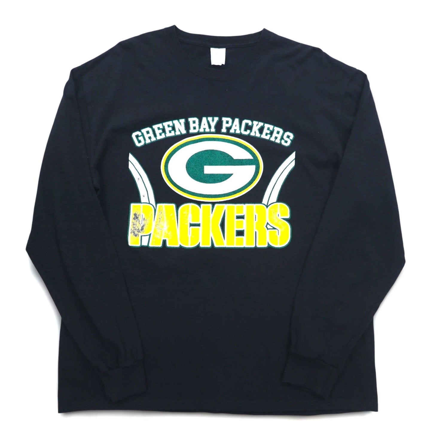 NFL グリーンベイ パッカーズ GREEN BAY PECKERS ロングスリーブTシャツ ロンT XL ブラック ホンジュラス製