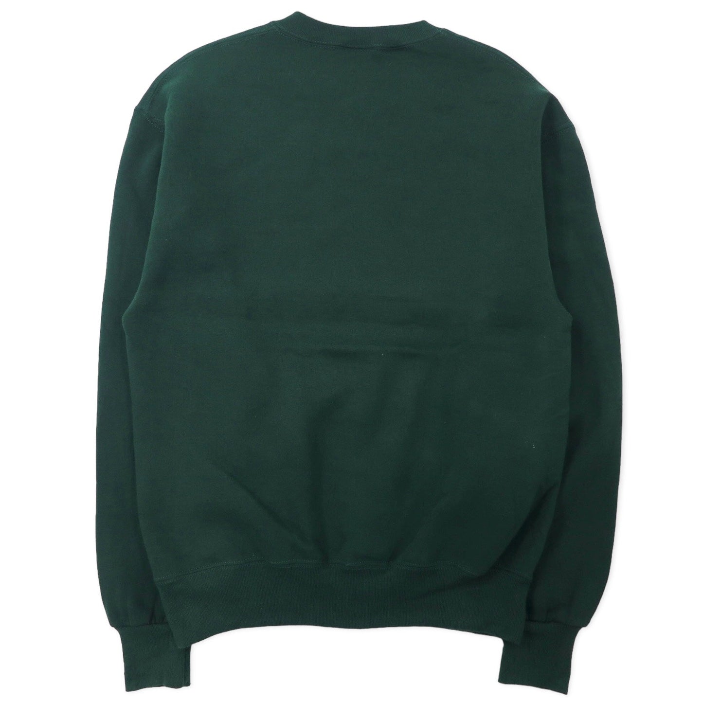 JERZEES USA製 90年代 SUPER SWEATS クルーネック スウェット M グリーン コットン 裏起毛 YHS Dance Team ワンポイント刺繍