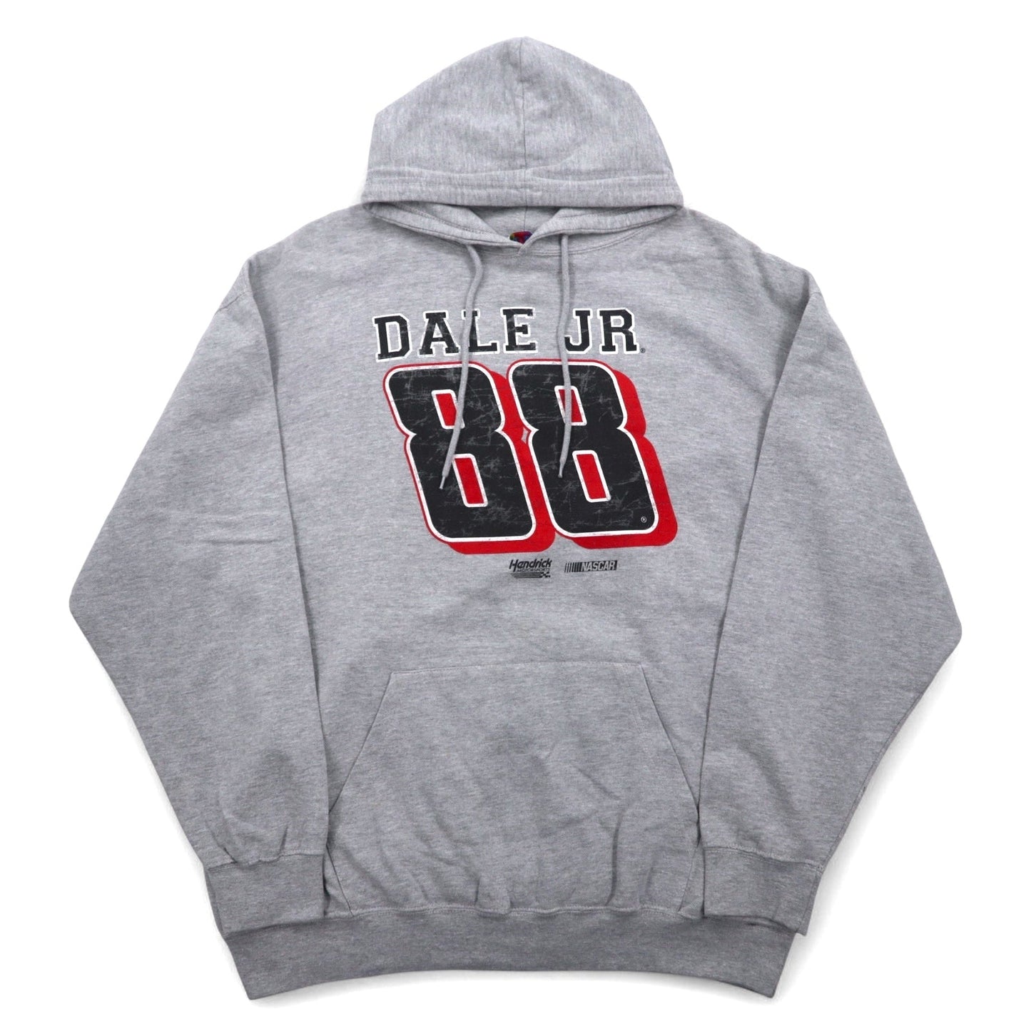 NASCAR ナンバリング プリント プルオーバーパーカー L グレー コットン レーシング DALE JR