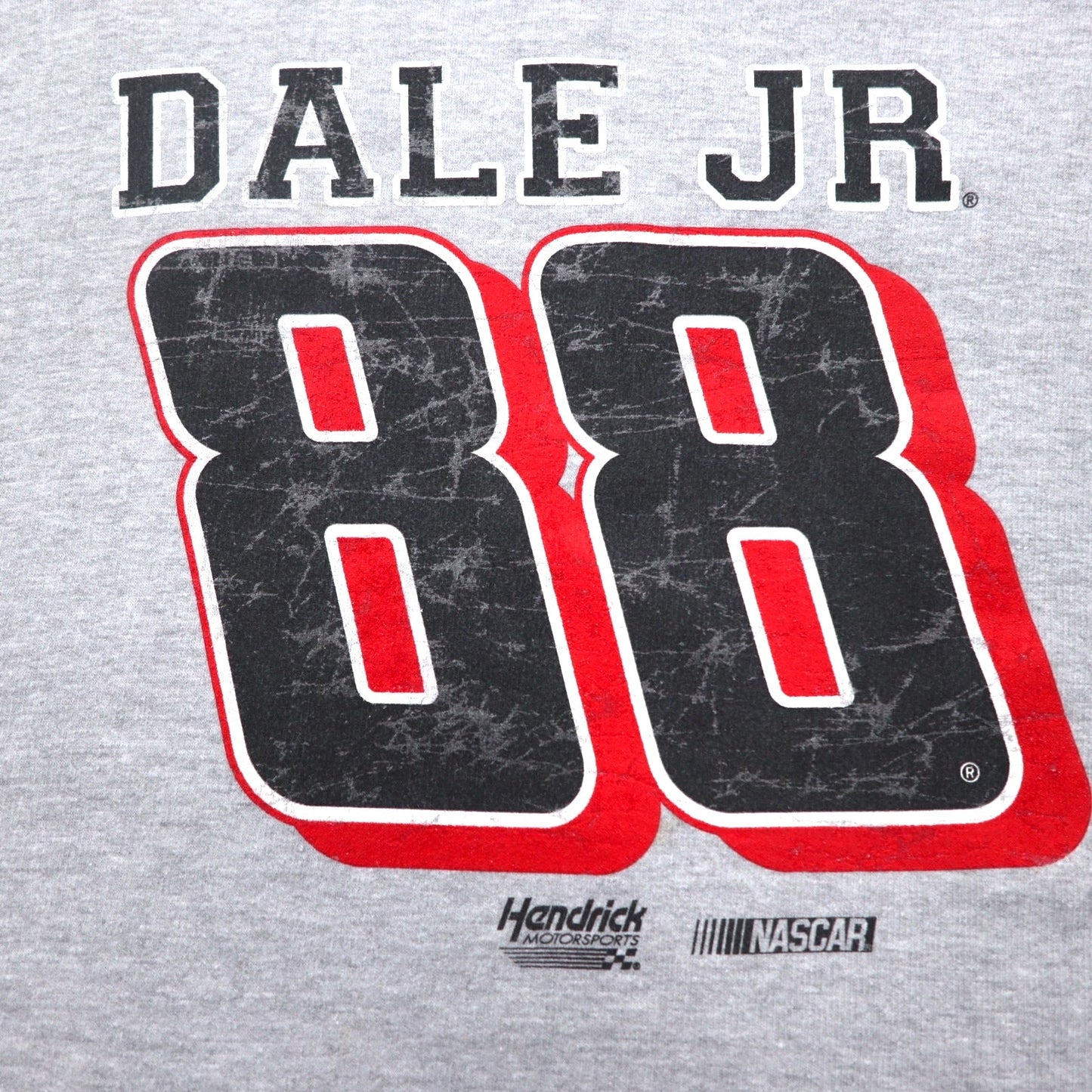 NASCAR ナンバリング プリント プルオーバーパーカー L グレー コットン レーシング DALE JR