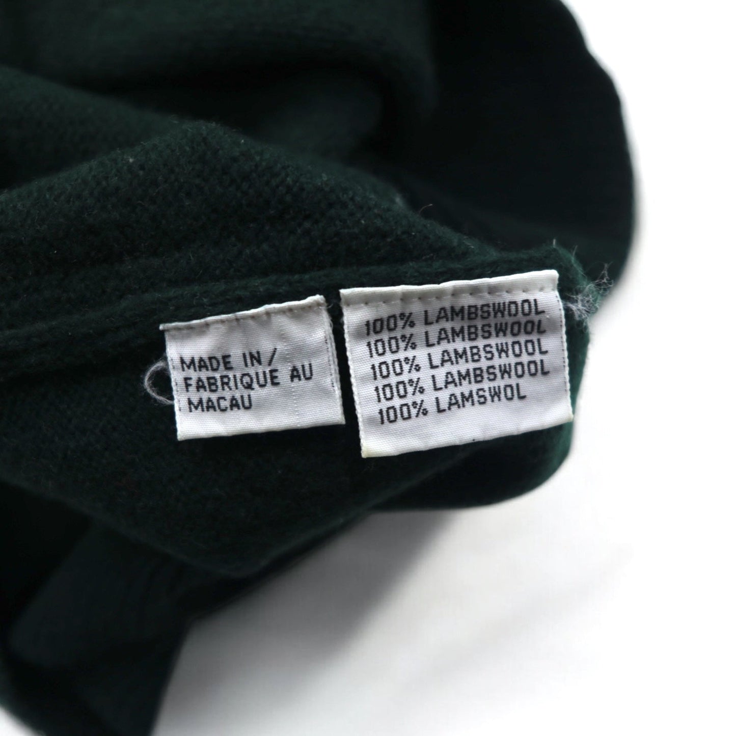 McGREGOR クルーネック ラムウールニット セーター M グリーン 羊毛